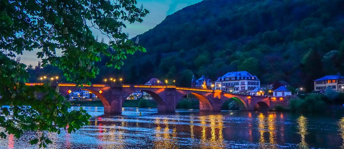 Heidelberg at Night via Wayfaring With Wagner