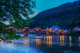 Heidelberg at Night via Wayfaring With Wagner